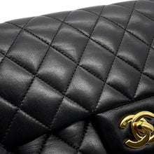 Load image into Gallery viewer, CHANEL Matelasse Double Flap ChainShoulder Bag Black/RedA01112 Lambskin Size 25
