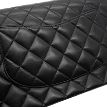 Load image into Gallery viewer, CHANEL Matelasse Double Flap ChainShoulder Bag Black/RedA01112 Lambskin Size 25
