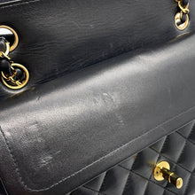 Load image into Gallery viewer, CHANEL Matelasse Double Flap ChainShoulder Bag Black/RedA01112 Lambskin Size 25
