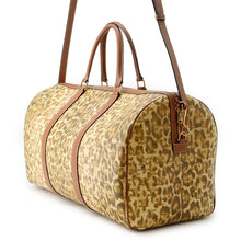 Load image into Gallery viewer, CELINE Leopard Travel Bag Brown PVC Leather
