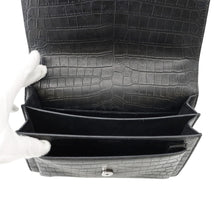 Load image into Gallery viewer, SAINT LAURENT PARIS Sunset ChainShoulder Bag Black442906DND0N1000 Croco embossed leather Size Medium
