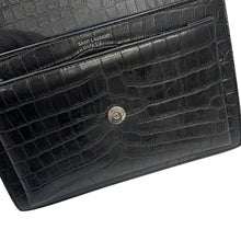Load image into Gallery viewer, SAINT LAURENT PARIS Sunset ChainShoulder Bag Black442906DND0N1000 Croco embossed leather Size Medium
