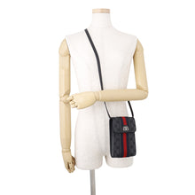 Load image into Gallery viewer, BALENCIAGA The Hacker Project Phone Pouch Black/Red/Navy680130 Canvas Leather
