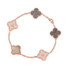将图像加载到图库查看器中，Van Cleef &amp; Arpels Vintage Alhambra Bracelet 5 motifsVCARP2R100 18K Pink Gold
