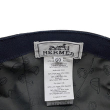 Load image into Gallery viewer, HERMES Cap Miles Jump Size 60 Black Wool62% Cotton38%
