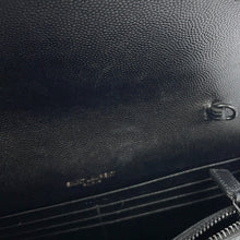 Load image into Gallery viewer, SAINT LAURENT PARIS Cassandra Chain Wallet Black695108BOW081000 Leather
