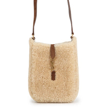Load image into Gallery viewer, SAINT LAURENT PARIS LE 5 A 7 Body Bag Beige/Brown760376GAAD29587 Shearling Leather

