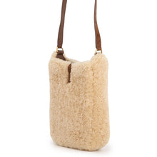 Load image into Gallery viewer, SAINT LAURENT PARIS LE 5 A 7 Body Bag Beige/Brown760376GAAD29587 Shearling Leather
