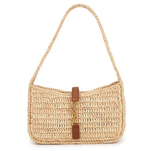 将图像加载到图库查看器中，SAINT LAURENT PARIS LE 5 A 7 Mini Bag Natural/Brown742680GAABN2080 NaturalRaffia Calf Leather Size Mini
