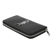 Load image into Gallery viewer, SAINT LAURENT PARIS Zip Around Long Wallet Black6174150SX0E1000 Calf Leather
