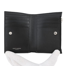 将图像加载到图库查看器中，SAINT LAURENT PARIS V Stitch Compact Wallet Black575974BOW021000 Leather

