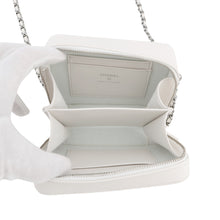 Load image into Gallery viewer, CHANEL Matelasse ChainPochette WhiteAP2426 Caviar Leather
