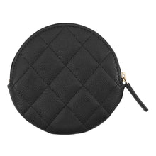将图像加载到图库查看器中，CHANEL Matelasse CC Logo Round Coin Purse BlackAP3594 Caviar Leather
