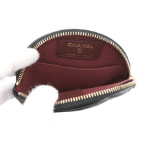 Load image into Gallery viewer, CHANEL Matelasse CC Logo Round Coin Purse BlackAP3594 Caviar Leather
