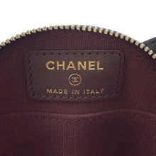 Load image into Gallery viewer, CHANEL Matelasse CC Logo Round Coin Purse BlackAP3594 Caviar Leather
