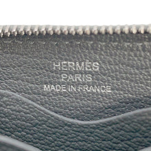 Load image into Gallery viewer, HERMES Zip-A-Go Compact Coin Purse Gris Meyer Evercolor
