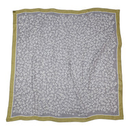 HERMES Carré H Calligraphy Equestre Size 140 Gravier/Chartreuse/Atlantic Cashmere70% Silk30%