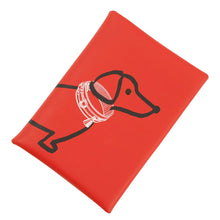 将图像加载到图库查看器中，HERMES Calvi Duo Dog Rouge Tomate Swift Leather
