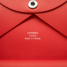 将图像加载到图库查看器中，HERMES Calvi Duo Dog Rouge Tomate Swift Leather
