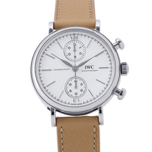 Load image into Gallery viewer, IWC Portofino Chronograph 39 W39mm Stainless Steel Leather White DialIW391502
