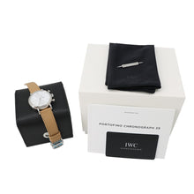 Load image into Gallery viewer, IWC Portofino Chronograph 39 W39mm Stainless Steel Leather White DialIW391502
