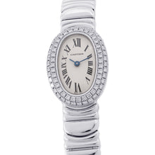 Load image into Gallery viewer, CARTIER Mini Baignoire Diamond Bezel H25mm×W18mm 18K White Gold Ivory DialWB5095L2

