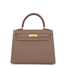 将图像加载到图库查看器中，HERMES Kelly Sellier Etoupe Epsom Size 25
