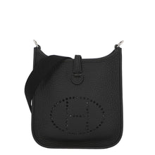 将图像加载到图库查看器中，HERMES Evelyne Long Black Taurillon Clemence Size TPM
