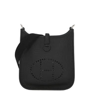 HERMES Evelyne Long Black Taurillon Clemence Size TPM