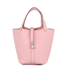 Load image into Gallery viewer, HERMES Picotin Lock Rose Sakura Taurillon Clemence Size PM
