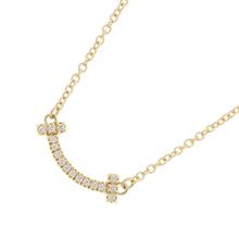 Load image into Gallery viewer, TIFFANY&amp;Co. T Smile Necklace Size Mini62617683 18K Yellow Gold
