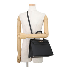 Load image into Gallery viewer, HERMES Kelly Sellier Black Epsom Size 28
