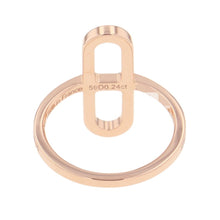 将图像加载到图库查看器中，HERMES Ever Chaine d'Ancre Diamond Ring Size PM/50/#10H118643B 18K Pink Gold

