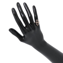 将图像加载到图库查看器中，HERMES Ever Chaine d'Ancre Diamond Ring Size PM/50/#10H118643B 18K Pink Gold

