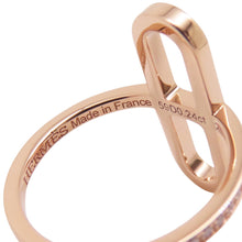 将图像加载到图库查看器中，HERMES Ever Chaine d'Ancre Diamond Ring Size PM/50/#10H118643B 18K Pink Gold
