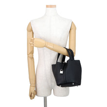 将图像加载到图库查看器中，HERMES Picotin Lock Black Taurillon Clemence Size PM
