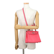 将图像加载到图库查看器中，HERMES Kelly Retourne Rose Azalee Swift Leather Size 25
