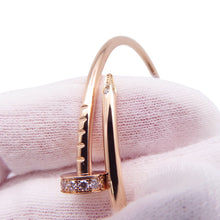 将图像加载到图库查看器中，CARTIER Juste Un Clou Bracelet Small model Diamond Size SM/17B6065817/B6065800 18K Pink Gold
