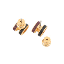 Load image into Gallery viewer, HERMES Pop Ash Earrings Rocabar Size Mini Galaxy Lacquer Gold Plated
