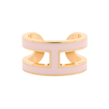 Load image into Gallery viewer, HERMES Pop Ash Ear Cuff Rose Dragee Lacquer Gold Plated
