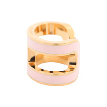 Load image into Gallery viewer, HERMES Pop Ash Ear Cuff Rose Dragee Lacquer Gold Plated
