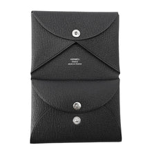 Load image into Gallery viewer, HERMES Calvi Duo Black Chevre Myzore Goatskin
