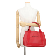 Load image into Gallery viewer, BALENCIAGA Navy Kabas Red339933 Leather Size S
