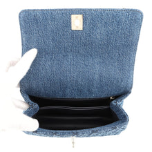 Load image into Gallery viewer, CHANEL Matelasse Coco Handle Top Handle Denim Flap Bag BlueA92990 B23338 U7740 Washed denim, cotton, calf leather Size XS
