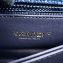 Load image into Gallery viewer, CHANEL Matelasse Coco Handle Top Handle Denim Flap Bag BlueA92990 B23338 U7740 Washed denim, cotton, calf leather Size XS
