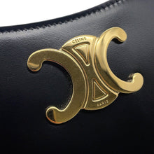 Load image into Gallery viewer, CELINE Triomphe Tilley Bag Black115703 Leather Size Medium
