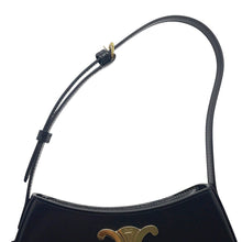 Load image into Gallery viewer, CELINE Triomphe Tilley Bag Black115703 Leather Size Medium
