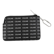 Load image into Gallery viewer, CELINE Logo Card Case Black/White10B772 PVC
