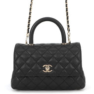CHANEL Coco Handle 2WAYHandbag BlackA92990 Caviar Leather Size XS