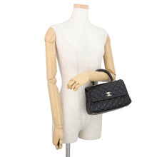 Load image into Gallery viewer, CHANEL Coco Handle 2WAYHandbag BlackA92990 Caviar Leather Size XS
